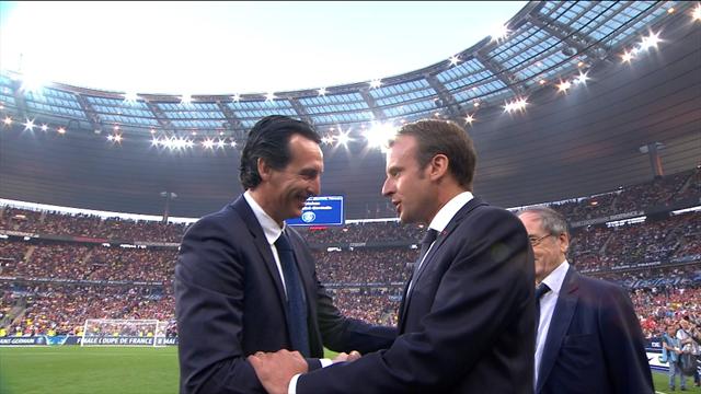 « Bravo pour cette saison » : Macron a félicité Emery et le PSG avant le match