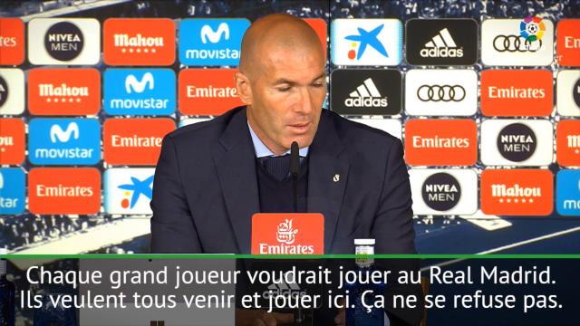 Zidane : « Neymar ? Tous les grands joueurs aimeraient jouer au Real »
