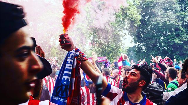 À quelques heures de la finale, les fans de l’Atlético mettent déjà l’ambiance à Lyon