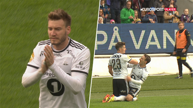 Highlights: Bendtner scorede i sikker Rosenborg-sejr Highlights: Bendtner scorede i sikker Rosenborg-sejr