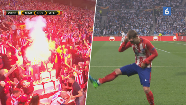 Griezmann udnytter Marseille fejl Griezmann udnytter Marseille fejl