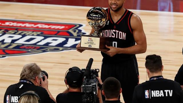127-105. Gordon y James lideran el ataque balanceado de los Rockets y empatan la serie