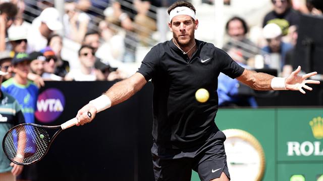 Masters 1.000 Roma: Del Potro se retira ante Goffin y hace saltar las alarmas antes de Roland Garros