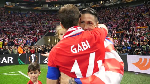 Así fue la celebración del Atleti en Lyon desde dentro Así fue la celebración del Atleti en Lyon desde dentro