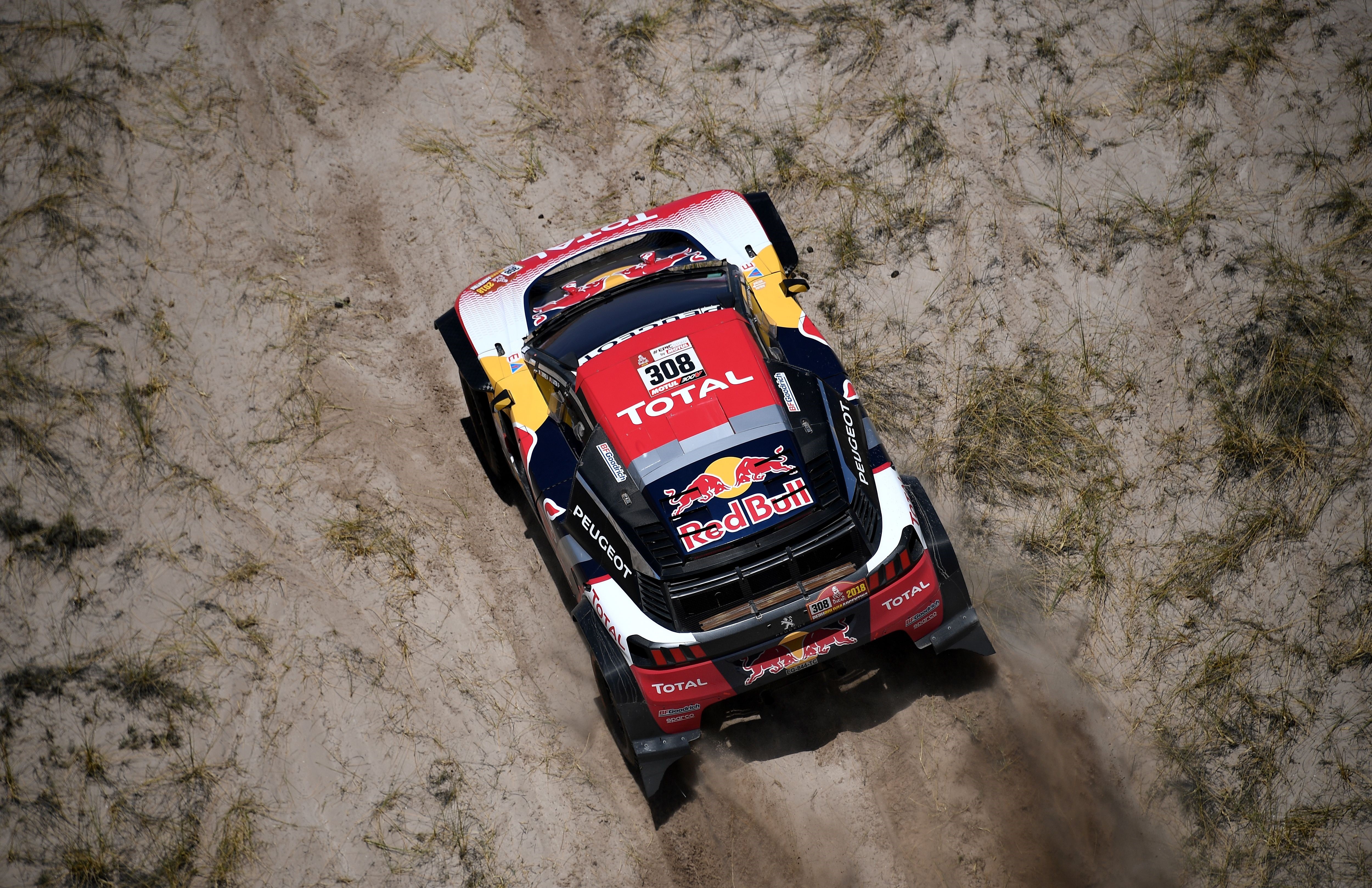 Cyril Despres et son copilote David Castera (Peugeot) lors du Dakar 2018