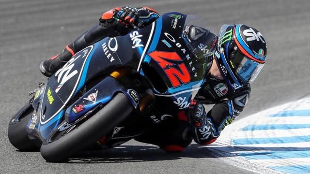 Bagnaia el más rápido por la tarde, Schrotter en el cómputo global