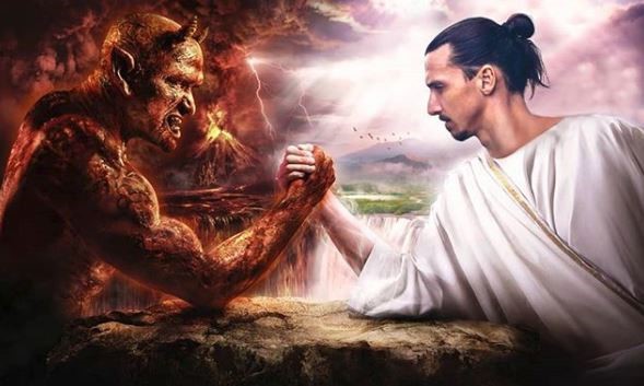 Zlatan Ibrahimovic meets the devil