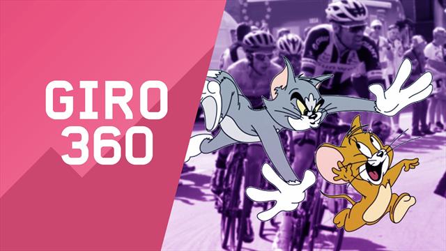 "Giro 360": Tom, Jerry e il frullatore... Tutto il meglio e il dietro le quinte della 18a tappa "Giro 360": Tom, Jerry e il frullatore... Tutto il meglio e il dietro le quinte della 18a tappa