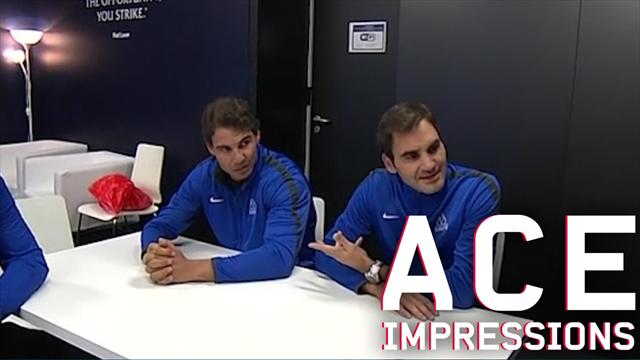 Josh Berry's Ace Impressions: What Nadal and Federer were really talking about Josh Berry's Ace Impressions: What Nadal and Federer were really talking about