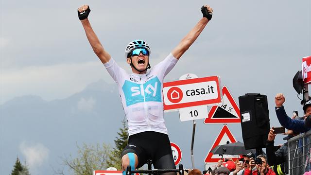 Sjokkerende solobrudd ga Froome ledertrøya i Giro d'Italia