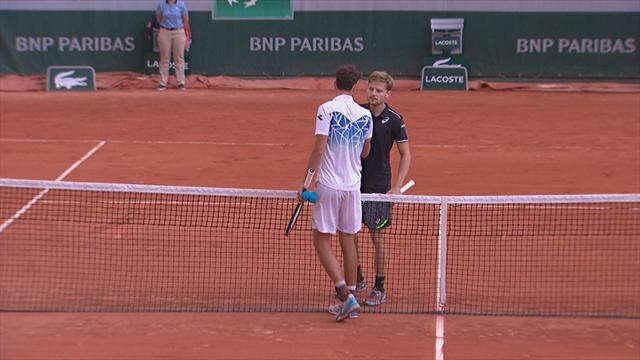 Goffin a bien réagi pour donner rendez-vous à Moutet : les temps forts de son match