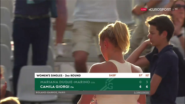 Roland Garros: Giorgi-Duque Marino 6-0, 6-3, highlights Roland Garros: Giorgi-Duque Marino 6-0, 6-3, highlights