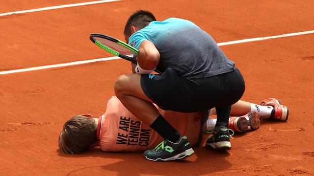 Après un gros tampon, Džumhur a mis K.-O. un jeune ramasseur de balle