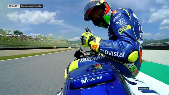 Onboard bei Rossi: So freut sich der "Doktor" über die Pole Onboard bei Rossi: So freut sich der "Doktor" über die Pole