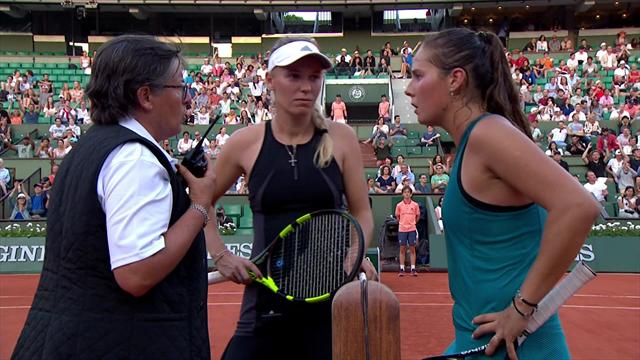 Drama as Wozniacki and Kasatkina decide they want to come off Drama as Wozniacki and Kasatkina decide they want to come off