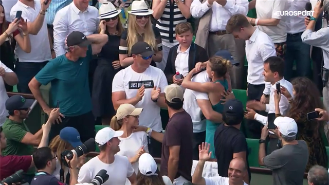 Halep’s emotional embrace with coach Cahill Halep’s emotional embrace with coach Cahill