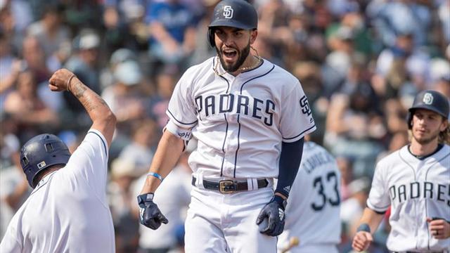2-4. Eric Hosmer pega jonrón para los Padres