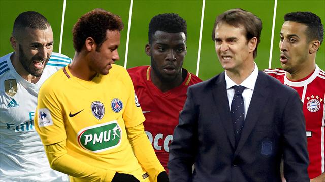 Benzema, Neymar, Lemar, Lopetegui y Thiago, los nombres del día Benzema, Neymar, Lemar, Lopetegui y Thiago, los nombres del día
