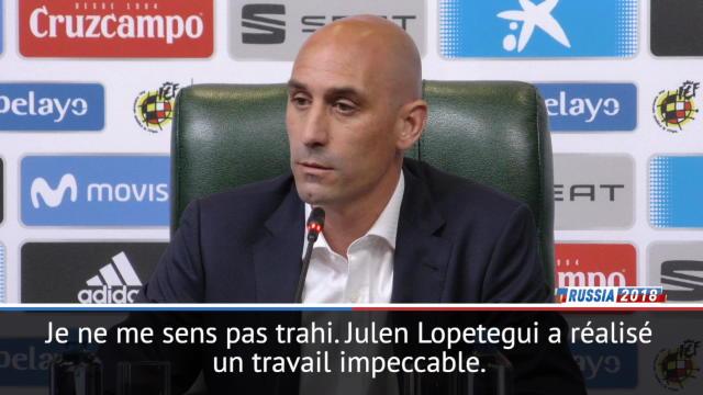 Espagne - Rubiales : "Je ne me sens pas trahi par Lopetegui mais... " Espagne - Rubiales : "Je ne me sens pas trahi par Lopetegui mais... "