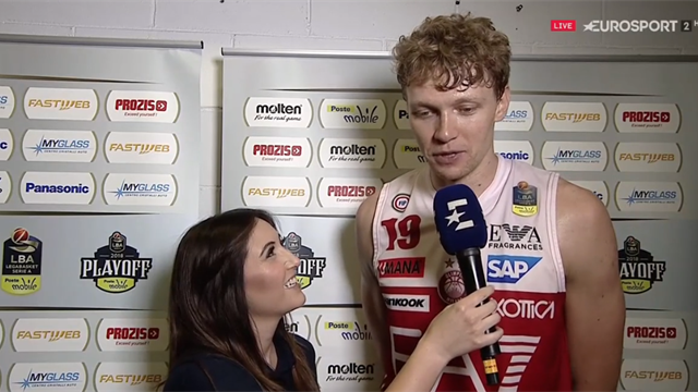 Kuzminskas: "Non dobbiamo festeggiare perché non abbiamo difeso così bene. Trento dà tutto" Kuzminskas: "Non dobbiamo festeggiare perché non abbiamo difeso così bene. Trento dà tutto"