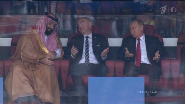 Потешное фото Путина, который как бы попросил прощения у принца Саудовской Аравии за крупный счет