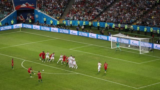 Ronaldo, c’est complètement fou : son chef-d’oeuvre sur coup franc en vidéo