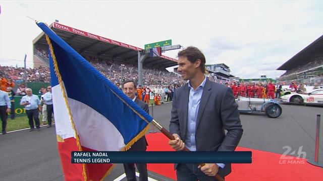 Dal Roland Garros alla pit lane de la Sarthe : un emozionato Nadal dà il via alla 24 Ore di Le Mans Dal Roland Garros alla pit lane de la Sarthe : un emozionato Nadal dà il via alla 24 Ore di Le Mans