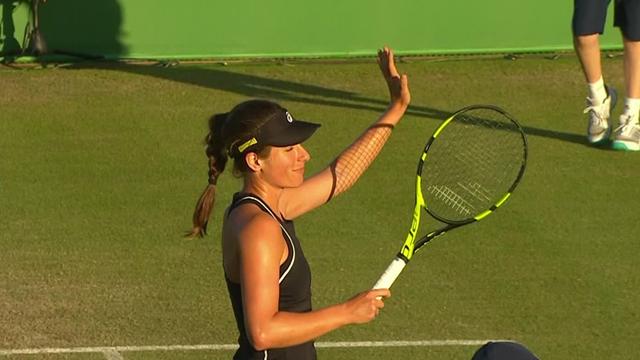 Highlights: Konta downs Vekic to reach Nottingham final Highlights: Konta downs Vekic to reach Nottingham final