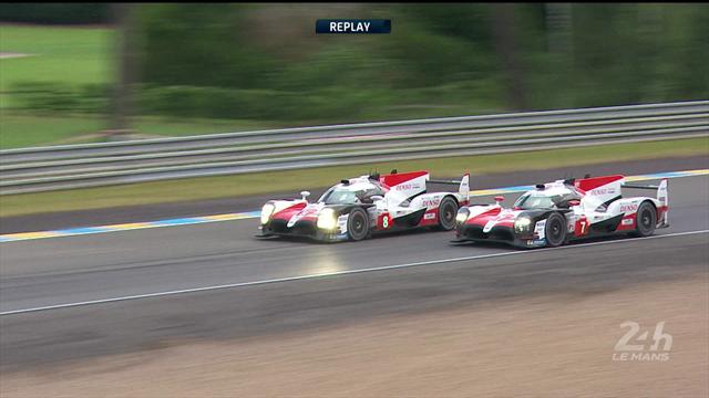 6h24 dimanche, quand la Toyota n°8 d'Alonso prend la tête 6h24 dimanche, quand la Toyota n°8 d'Alonso prend la tête