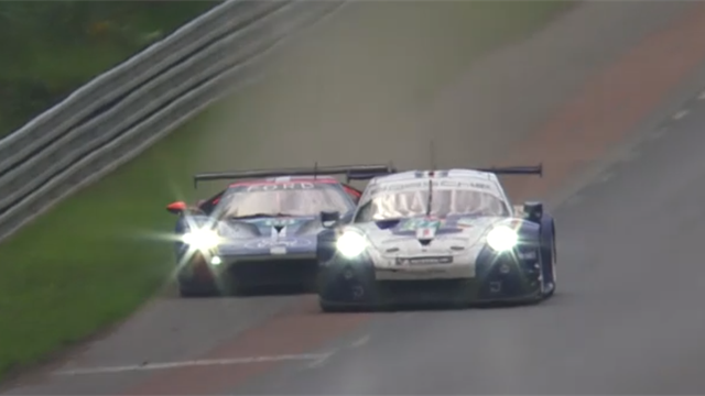 Contacts, zigzags et 4 dépassements : c'était chaud entre la Ford n°68 et la Porsche n°91 Contacts, zigzags et 4 dépassements : c'était chaud entre la Ford n°68 et la Porsche n°91