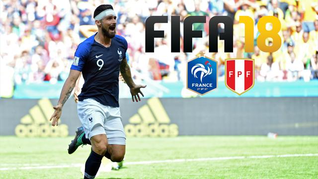 Giroud va faire le plus grand bien aux Bleus contre le Pérou (c’est FIFA 18 qui le dit)