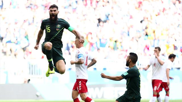 Volée di Eriksen e rigore trasformato da Jedinak: Danimarca-Australia finisce 1-1