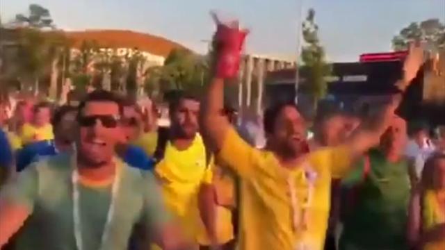 Brasilien-Fans euphorisch: "Messi, ciao, ciao, ciao!" Brasilien-Fans euphorisch: "Messi, ciao, ciao, ciao!"