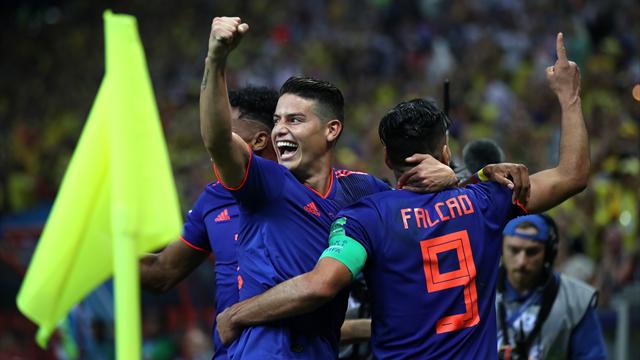 Deux passes de James Rodriguez, le premier but de Falcao : tout roule pour la Colombie