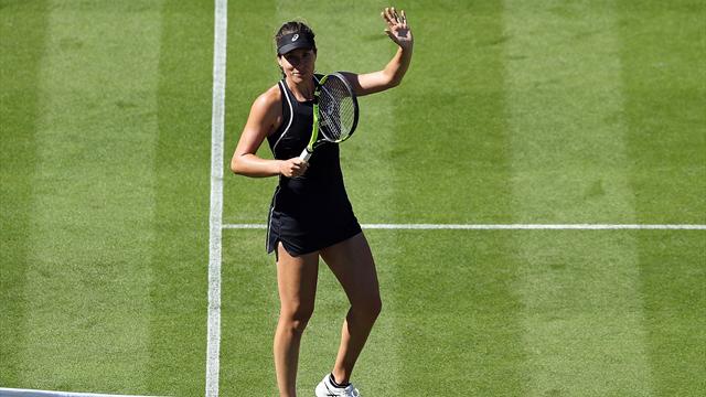 Konta cruises through Eastbourne opener to set up Wozniacki clash