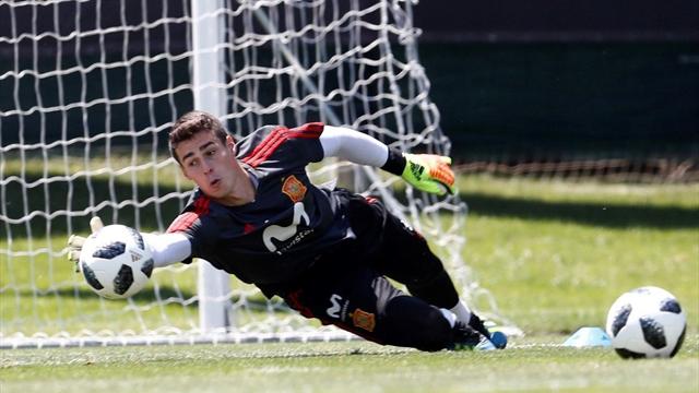 ¡De Gea, Kepa y Reina, listos! Menudo entrenamiento de los tres ¡De Gea, Kepa y Reina, listos! Menudo entrenamiento de los tres