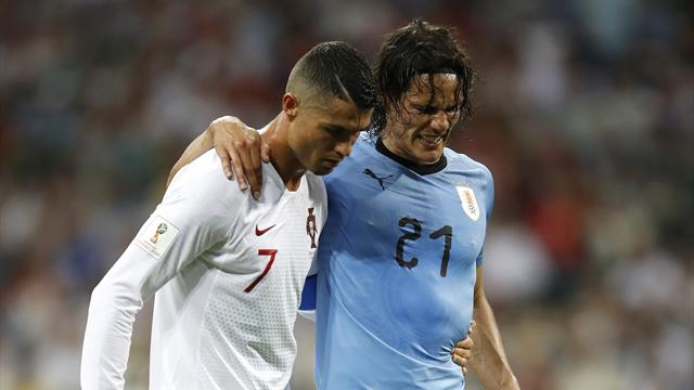 Quand Ronaldo aide Cavani, blessé, à quitter le terrain : la belle image d’Uruguay-Portugal