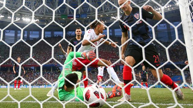 Une boulette de Subasic, un but billard : Croatie-Danemark a débuté par 5 minutes folles