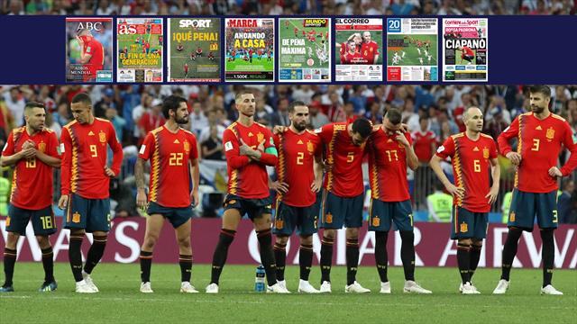 '¡Qué pena!', 'El fin de una generación' o 'Andando a casa', las portadas tras la eliminación '¡Qué pena!', 'El fin de una generación' o 'Andando a casa', las portadas tras la eliminación