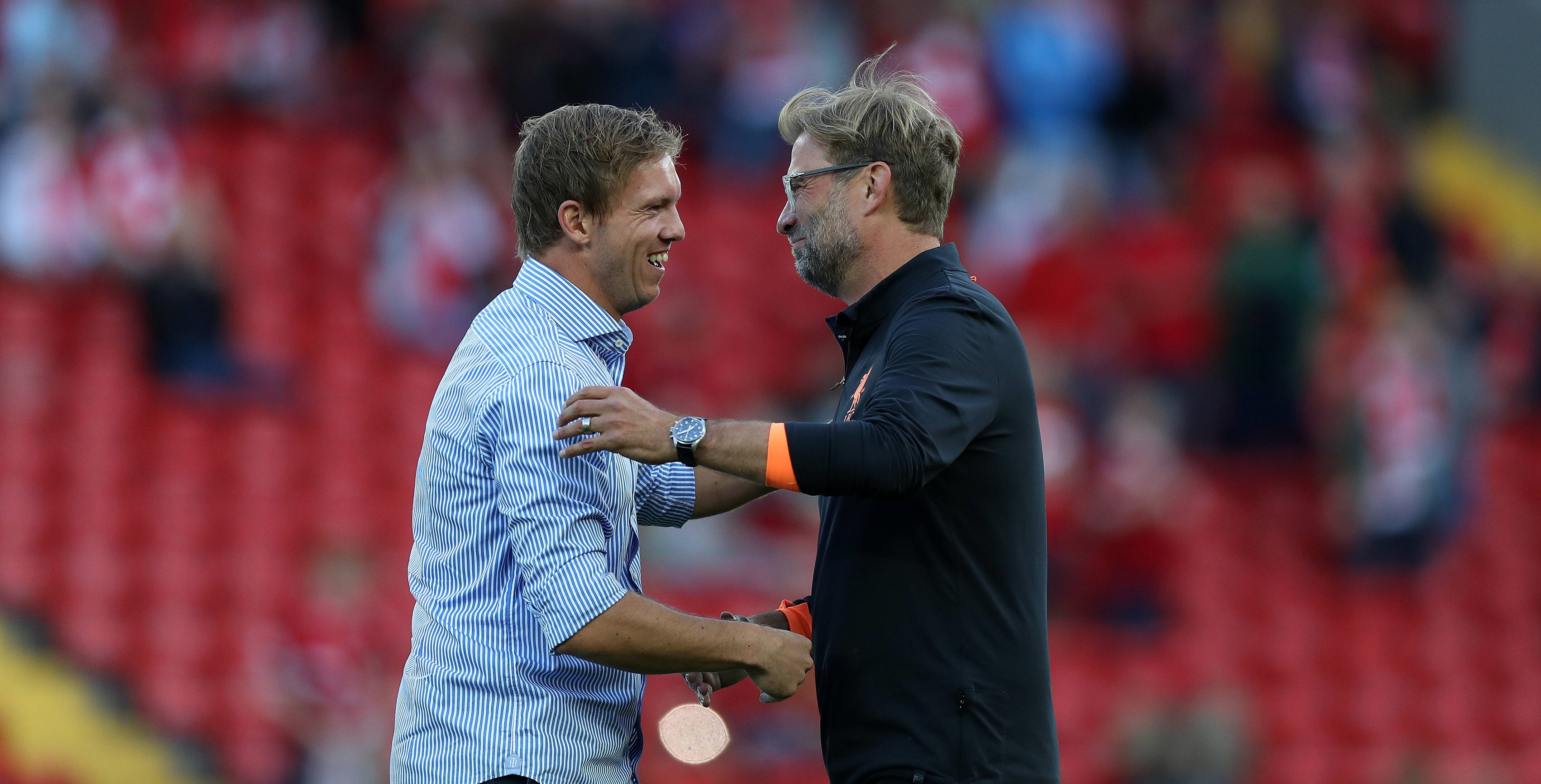 Julian Nagelsmann (l.) und Jürgen Klopp