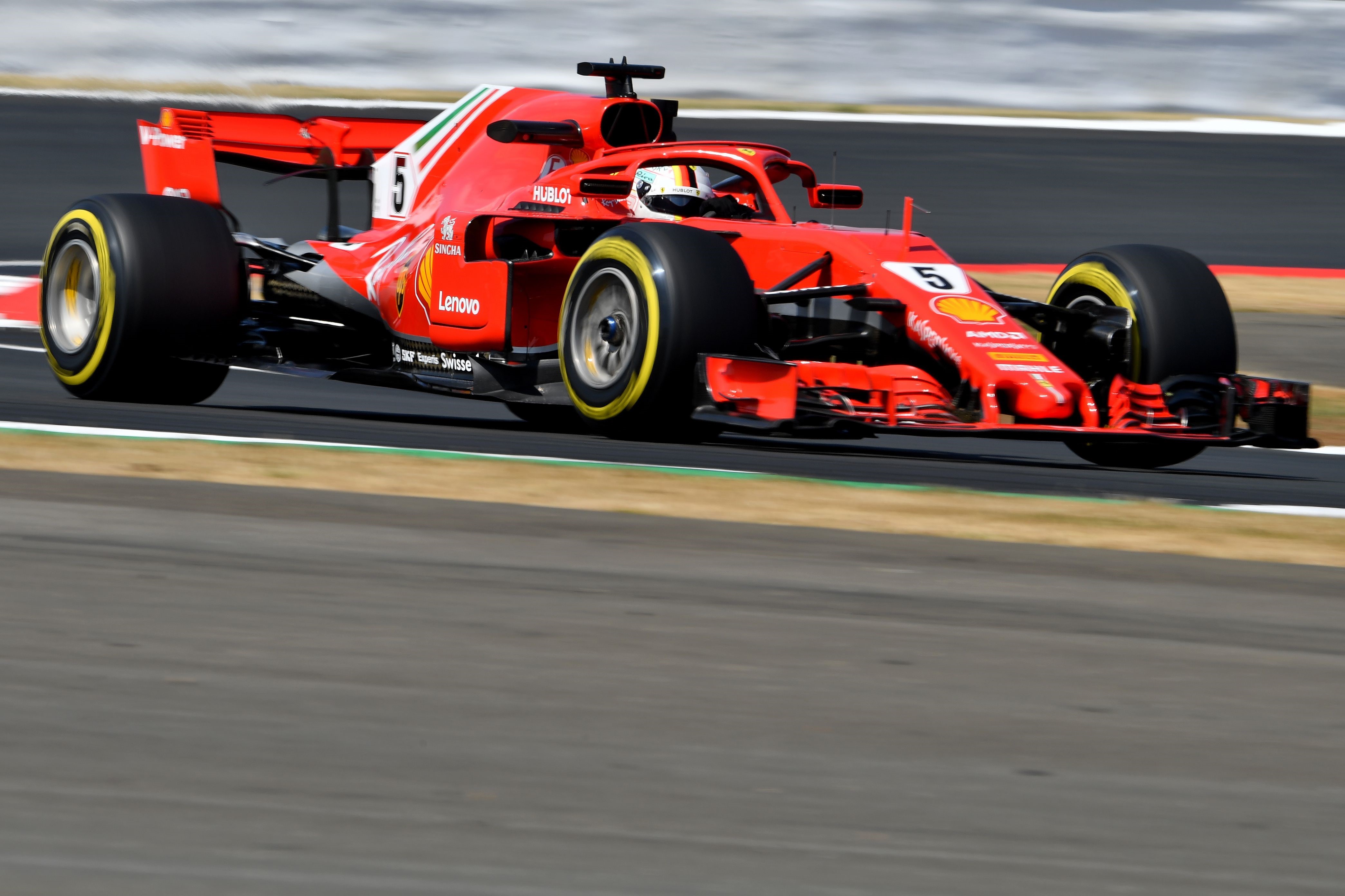 Sebastian Vettel (Ferrari) au Grand Prix de Grande-Bretagne 2018