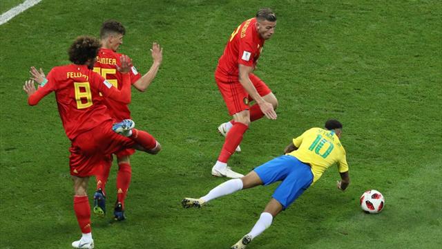 La moviola di Brasile-Belgio: doppia simulazione di Neymar, dubbi sul contatto Kompany-Gabriel Jesus