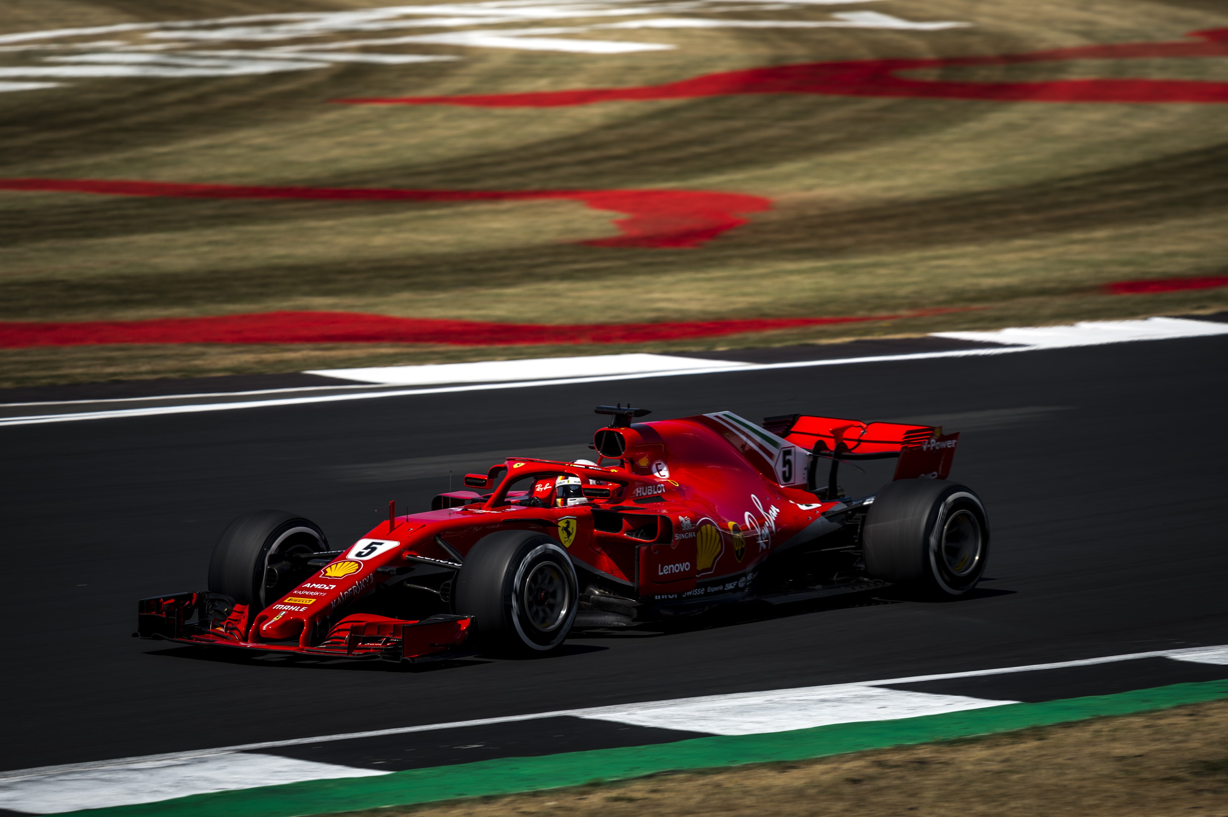 Sebastian Vettel (Ferrari) au Grand Prix de Grande-Bretagne 2018