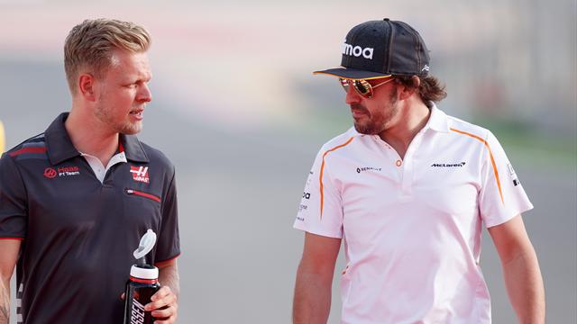 Así quedó el McLaren de Alonso tras su toque con Magnussen