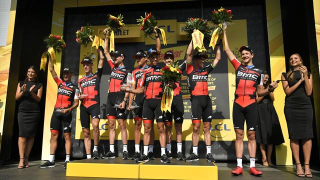 Велогонщики BMC выиграли командную гонку с раздельным стартом