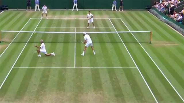 Matchball kniend abgewehrt: Bahrami reißt Fans von den Sitzen