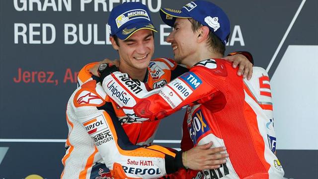 Lorenzo dice que le hubiera gustado que Pedrosa "siguiera unos cuantos años"