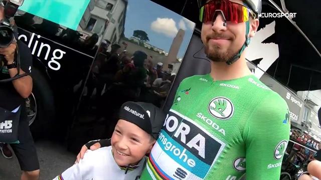 Onboard-Perspektive: Sagan zeigt seine Routine vor Etappenstart Onboard-Perspektive: Sagan zeigt seine Routine vor Etappenstart