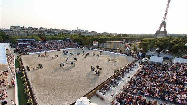 Die Springreiter treffen sich zur LGCT vor dem Pariser Eiffelturm