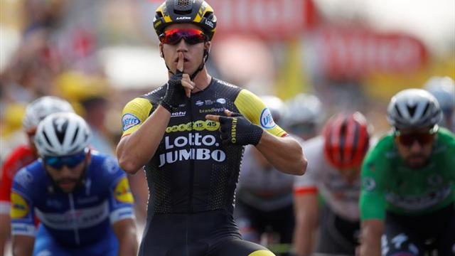 Dylan Groenewegen canta victoria en Chartres, Van Avermaet sigue de amarillo